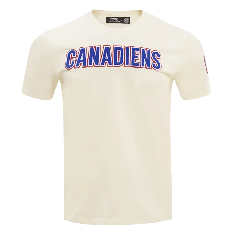 nhl montreal canadiens classic chenille mens tee eggshell